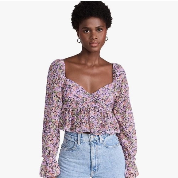 NWT ASTR The Label Luann Blouse Top Size M - Picture 1 of 11